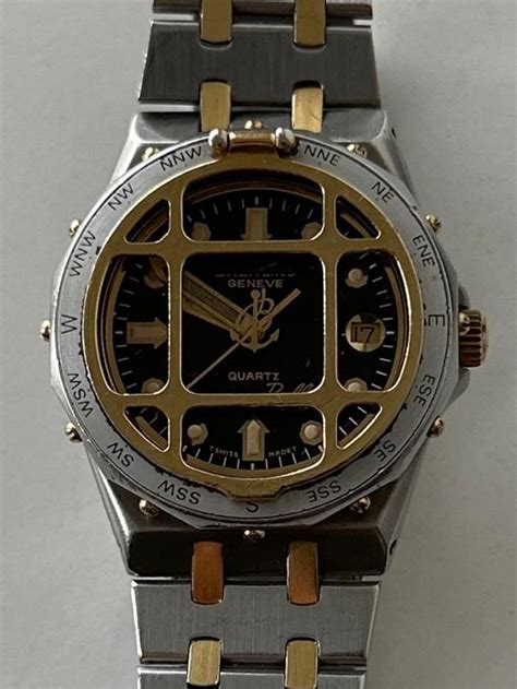 breitling geneve rallye quartz armbanduhr mit gitter